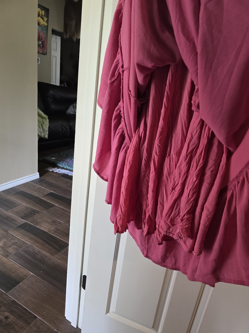 torrid Solid Pink Gauze Maxi Dress with Lace Waist Detail - Picture 11 of 11